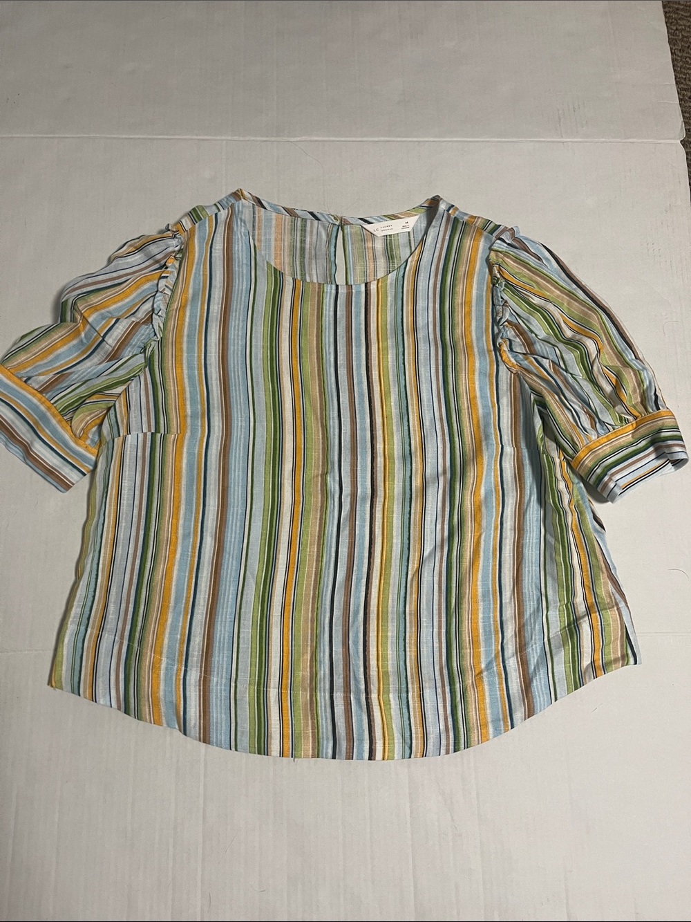 LC Lauren Conrad Linen Stripe Top